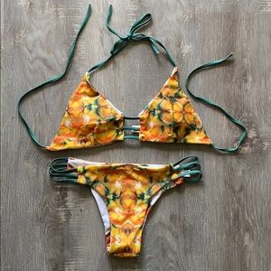 Pineapple 2 piece bikini set